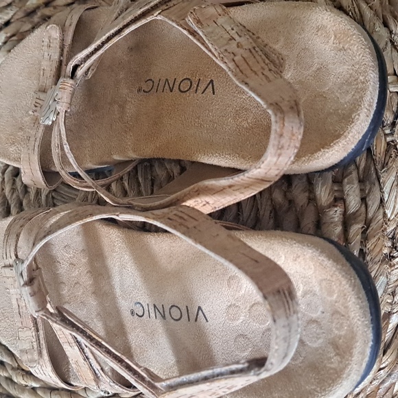 Vionic Womens Amber Cork Slingback Flat Sandals Orthopedic Footbeds S-6.5 - Picture 9 of 9